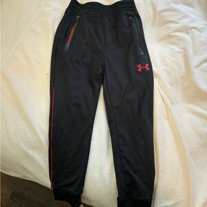 Under Armour Kids Black and Red Sweatpants